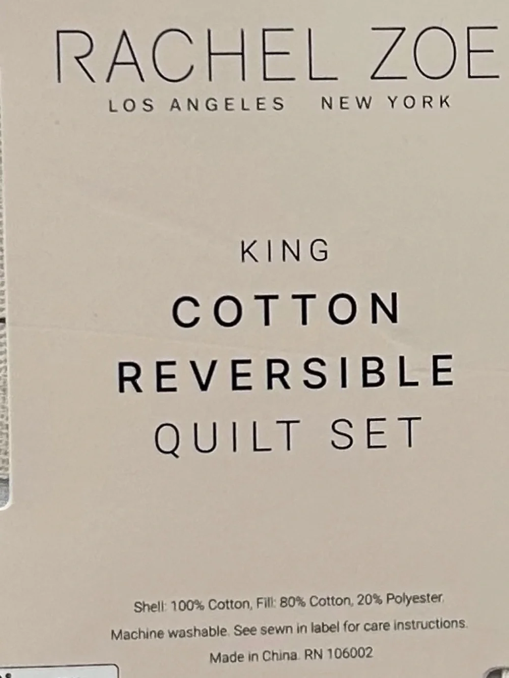 Rachel Zoe Green and White King Cotton Reversible Floral Quilt Set 106”x92”